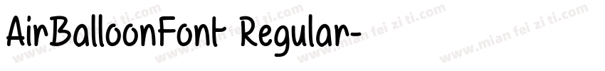 AirBalloonFont Regular字体转换